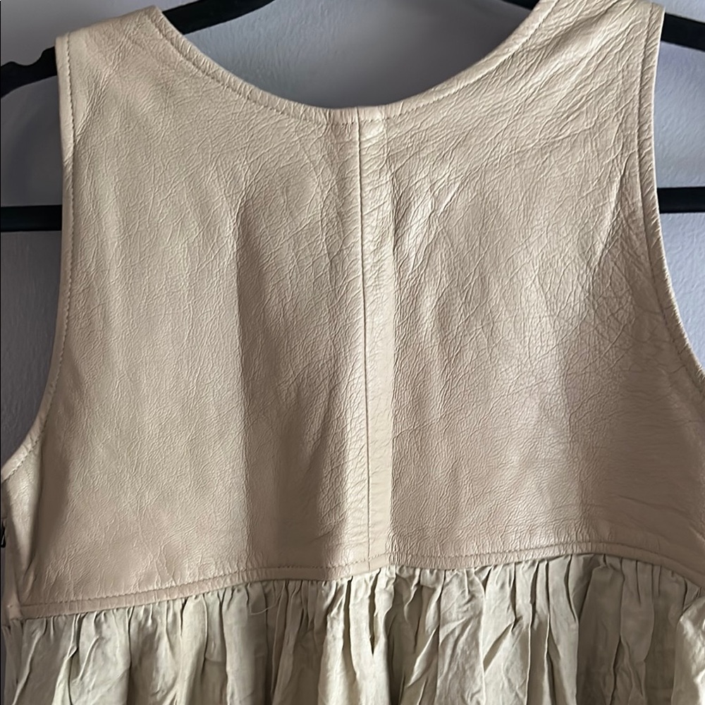 One Teaspoon Cream Studded Leather Top Dress - Picture 4 of 4